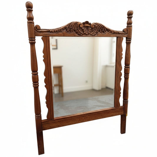 Espejo Decorativo Colonial / Rústico – Madera Maciza Tallada
