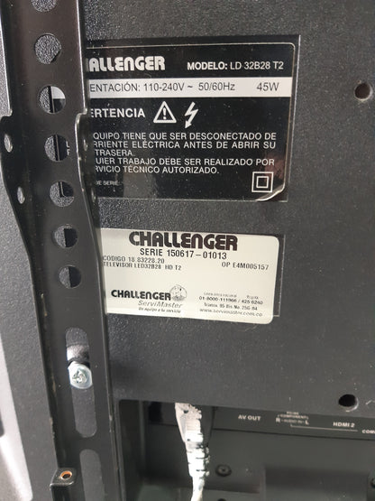 Televisor LED Challenger de 32 pulgadas No Smart TV