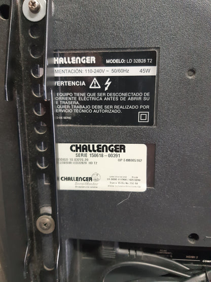 Televisor LED Challenger de 32 pulgadas No Smart TV