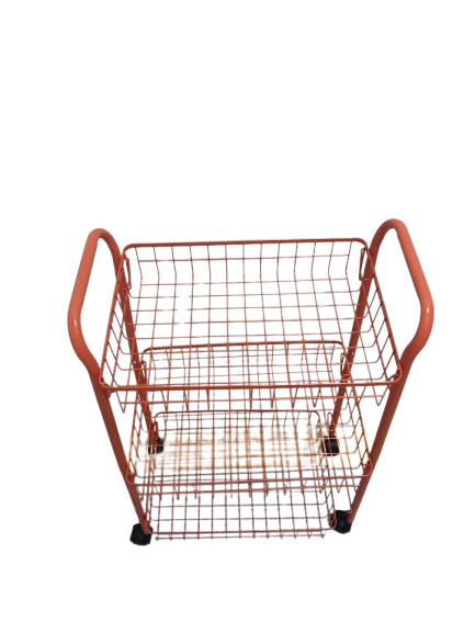 Carrito organizador auxiliar metálico de 3 niveles