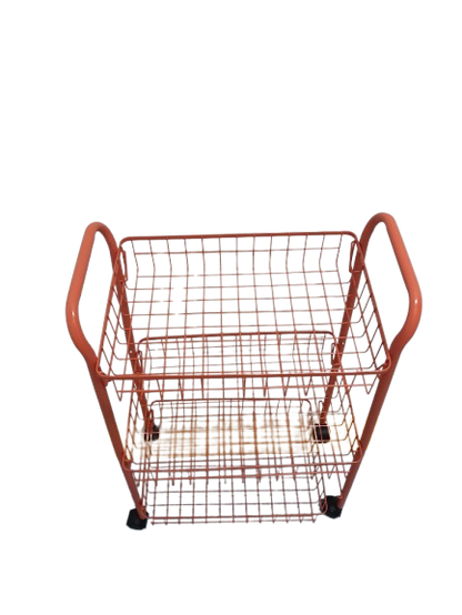 Carrito organizador auxiliar metálico de 3 niveles