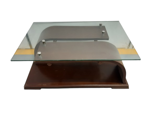 Mesa de Centro para Sala con Superficie de Vidrio