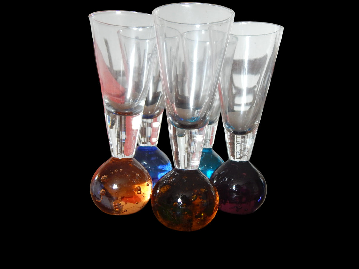 Conjunto de Cristalería: Copas para Bar - Licoreras con Base de Burbuja.