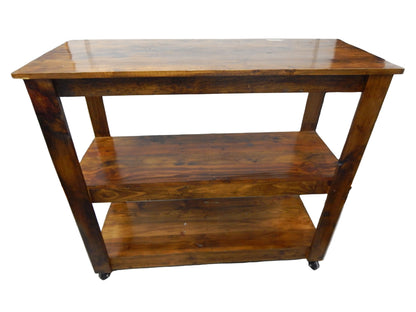 Mesa Auxiliar Rústica de Madera