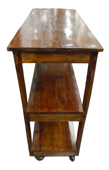 Mesa Auxiliar Rústica de Madera