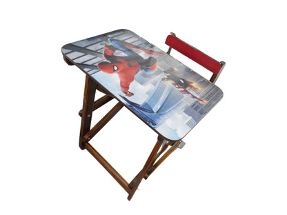 Escritorio Infantil Plegable con Silla Integrada de Spider-Man e Iron Man