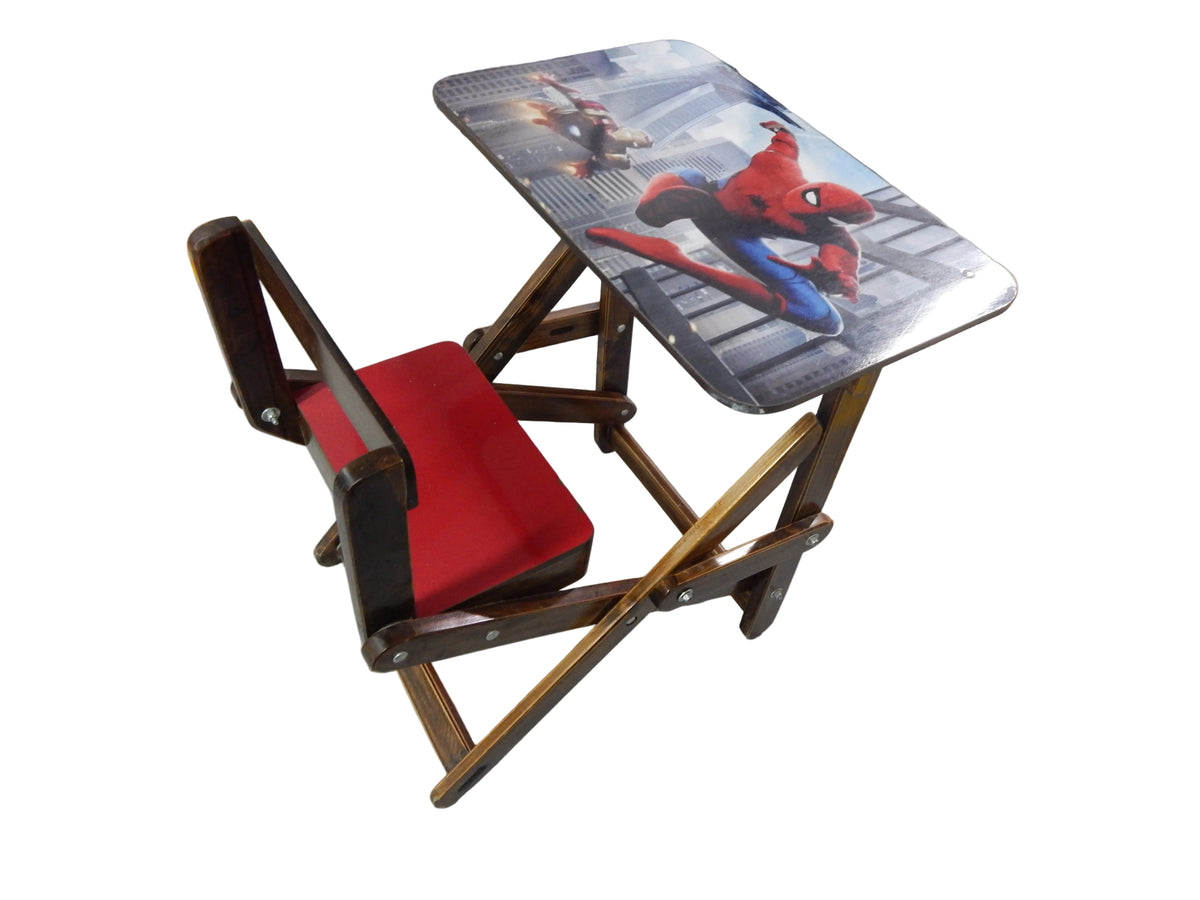 Escritorio Infantil Plegable con Silla Integrada de Spider-Man e Iron Man