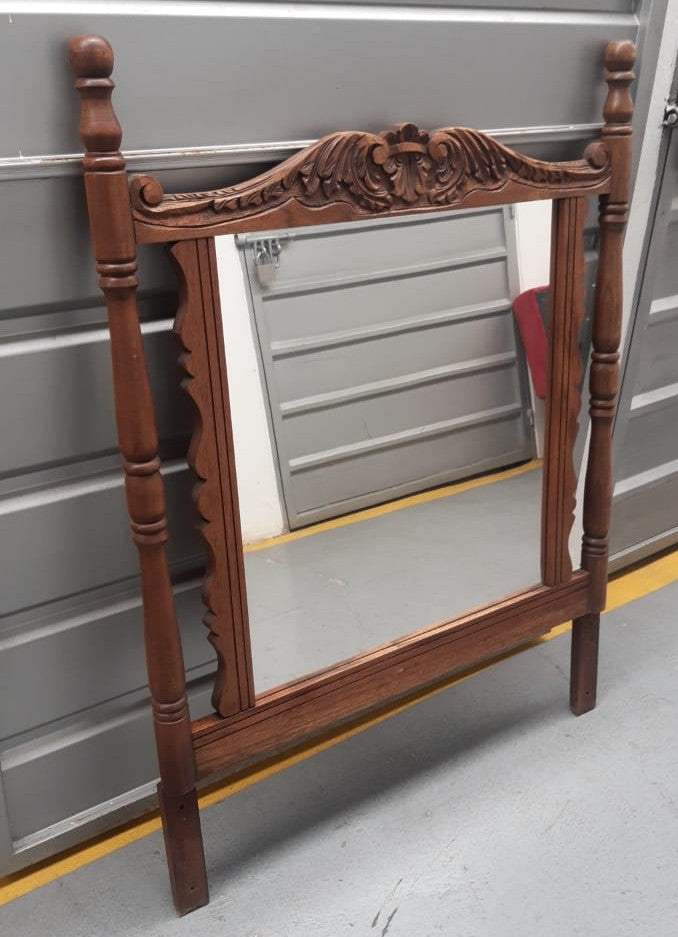 Espejo Decorativo Colonial / Rústico – Madera Maciza Tallada