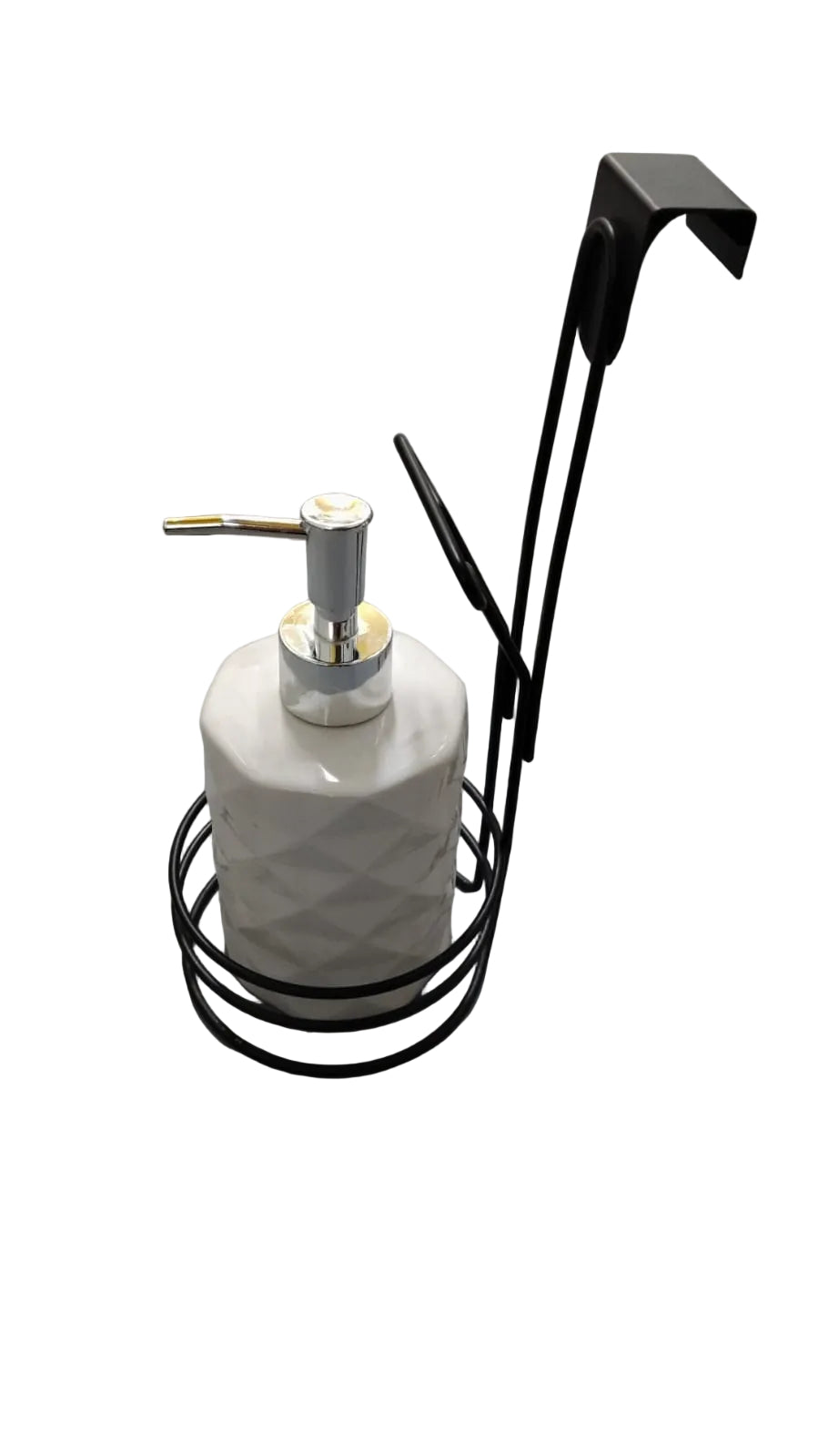 Dispensador de Jabón Liquido con Soporte Metálico.