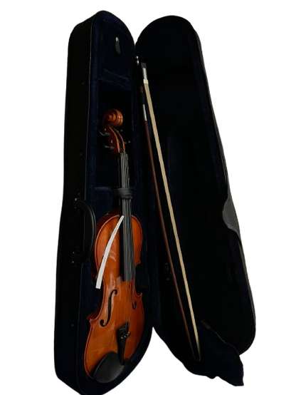 Violín acústico con estuche rígido y arco