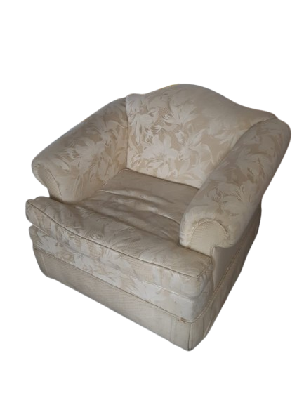 Sofá de dos puestos con poltrona