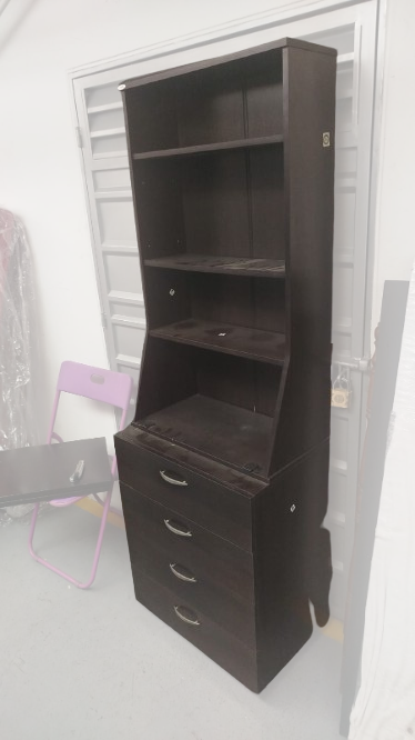Mueble Organizador Multifuncional / Biblioteca con Cajonera – Marca INVAL