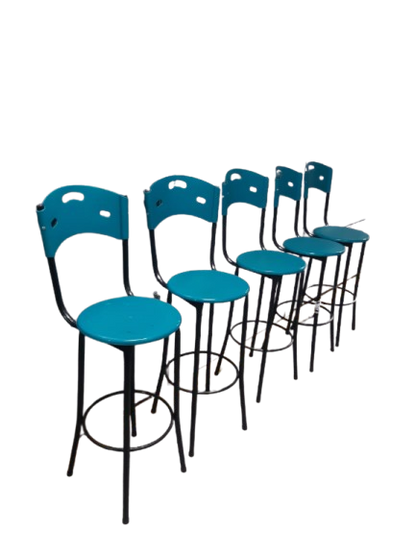 Set de 5 Bancos Altos de Barra