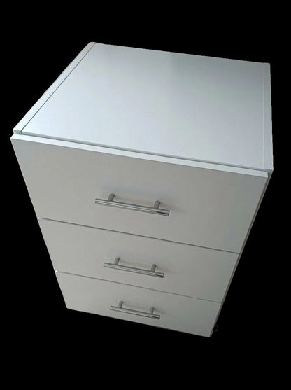 Cajonera/Mesa de Noche Auxiliar Blanca